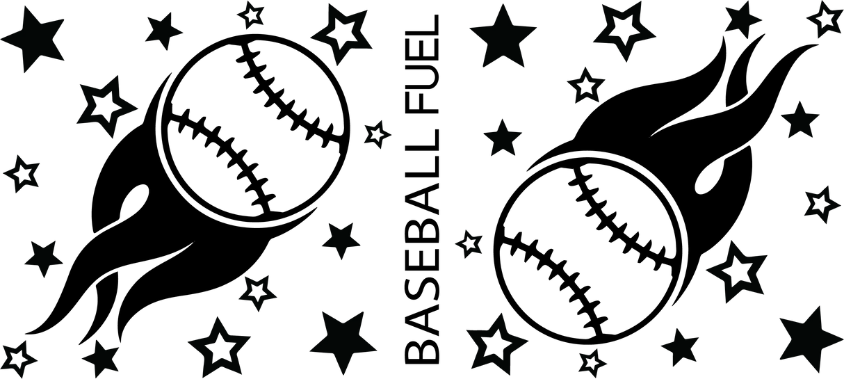 Baseball Fuel Design - Baseball Cup Wrap UV Sticker Permanent UV DTF Decal