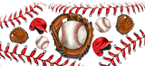 Baseball Glove Red Design - Baseball Cup Wrap UV Sticker Permanent UV DTF Decal