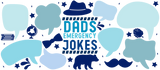 Dad's Emergency Jokes Blank - Dad Cup Wrap UV Sticker Permanent UV DTF Decal