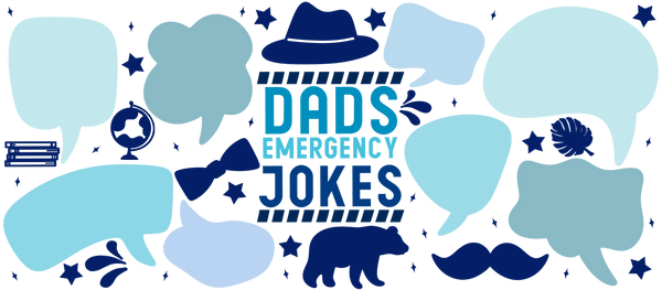 Dad's Emergency Jokes Blank - Dad Cup Wrap UV Sticker Permanent UV DTF Decal