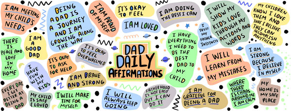 Dad Daily Affirmation Notes - Dad Cup Wrap UV Sticker Permanent UV DTF Decal
