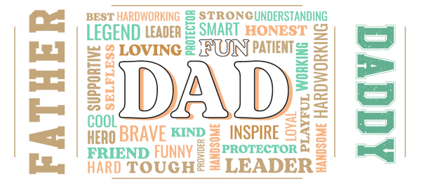 Father Daddy - Dad Cup Wrap UV Sticker Permanent UV DTF Decal