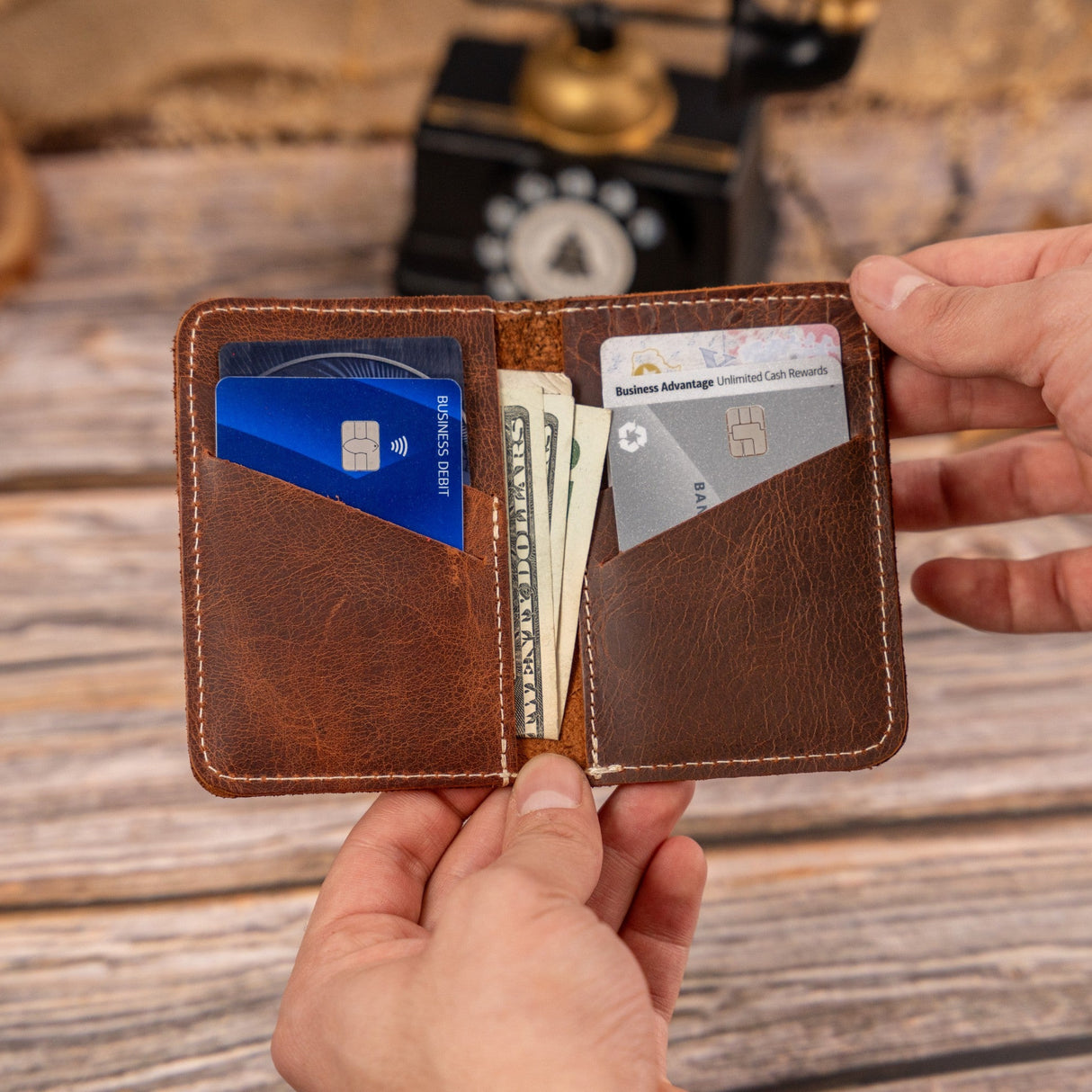 Custom Engraved Leather Wallet for Men V2 Transfer Kingdom