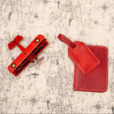 Custom Engraved Leather Luggage Tag Transfer Kingdom