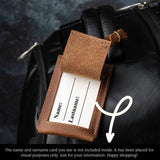 Custom Engraved Leather Luggage Tag