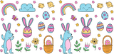Colorful Easter Cute Design - Easter Cup Wrap UV Sticker Permanent UV DTF Decal