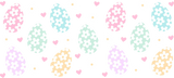 Flower Pattern Eggs - Easter Cup Wrap UV Sticker Permanent UV DTF Decal