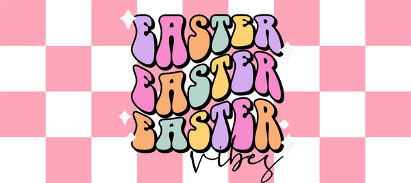 Easter Vibes - Easter Cup Wrap UV Sticker Permanent UV DTF Decal