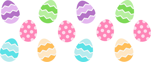 Colorful Patterned Eggs - Easter Cup Wrap UV Sticker Permanent UV DTF Decal