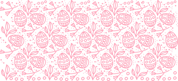 Pink Eggs Drawing - Easter Cup Wrap UV Sticker Permanent UV DTF Decal