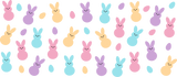 Easter Bunny Design - Easter Cup Wrap UV Sticker Permanent UV DTF Decal
