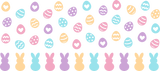 Easter Bunny And Eggs - Easter Cup Wrap UV Sticker Permanent UV DTF Decal