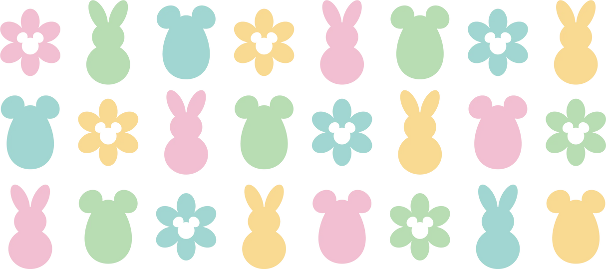 Easter Eggs And Flowers - Easter Cup Wrap UV Sticker Permanent UV DTF Decal