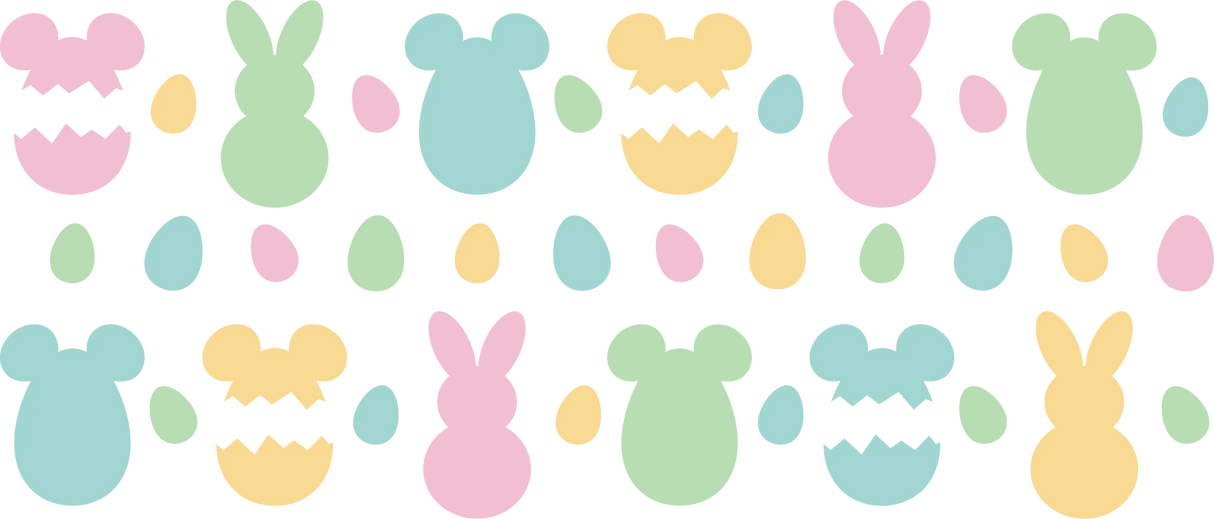 Colorful Eggs - Easter Cup Wrap UV Sticker Permanent UV DTF Decal