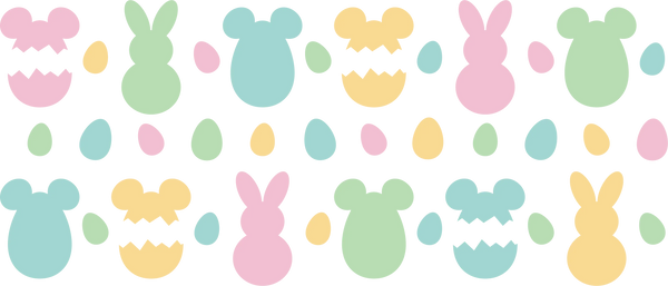 Colorful Eggs - Easter Cup Wrap UV Sticker Permanent UV DTF Decal