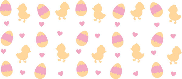 Eggs And Baby Chicks - Easter Cup Wrap UV Sticker Permanent UV DTF Decal