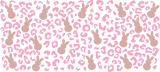 Bunny Pink Leopard Print - Easter Cup Wrap UV Sticker Permanent UV DTF Decal