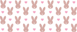 Bunnies And Pink Hearts - Easter Cup Wrap UV Sticker Permanent UV DTF Decal
