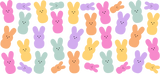 Cute Colorful Bunnies - Easter Cup Wrap UV Sticker Permanent UV DTF Decal