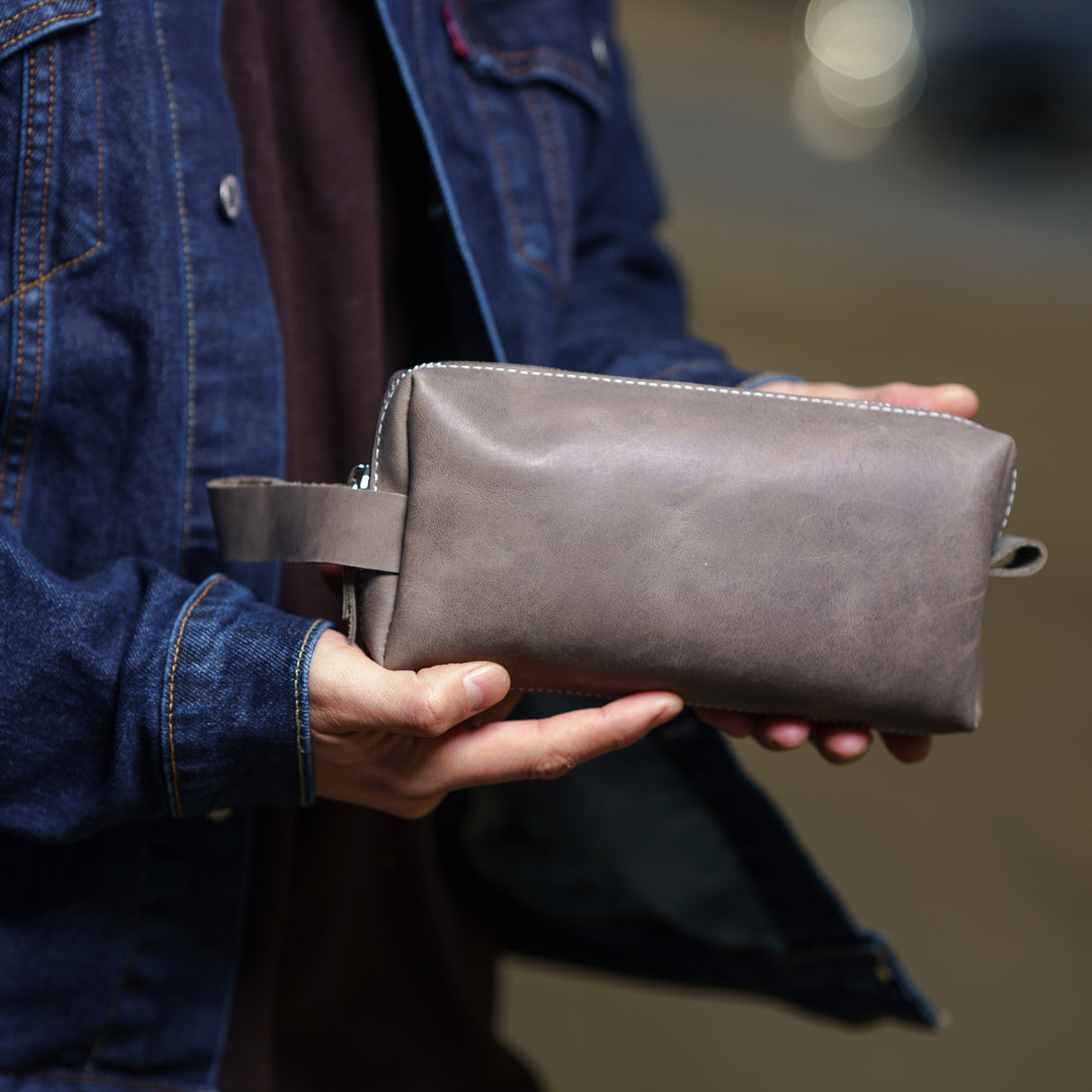 Custom Engraved Leather Dopp Kit V2 for Men Transfer Kingdom