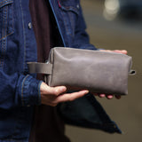 Custom Engraved Leather Dopp Kit V2 for Men Transfer Kingdom