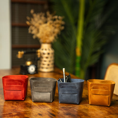 Custom Engraved Leather Desk Box Transfer Kingdom