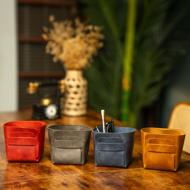 Custom Engraved Leather Desk Box Transfer Kingdom