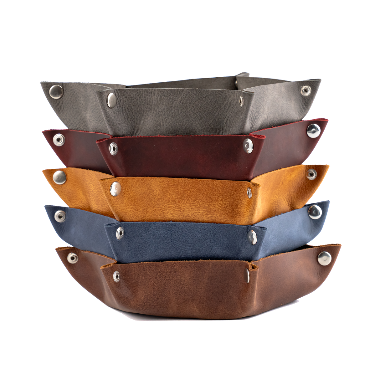 Custom Engraved Leather Hexagon Tray Transfer Kingdom