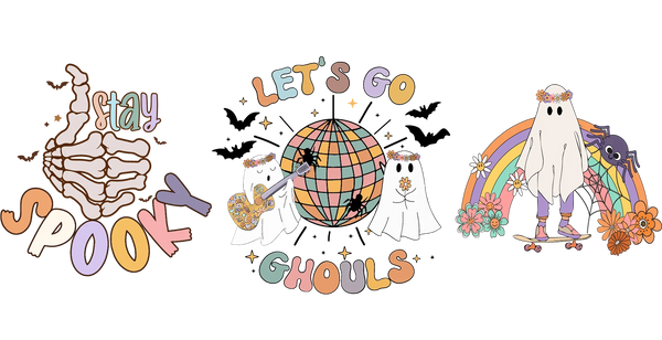 Let's Go Ghouls Stay Spooky - Halloween Cup Wrap UV Sticker Permanent UV DTF Decal