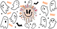 Spooky Boo Ghost Design - Halloween Cup Wrap UV Sticker Permanent UV DTF Decal ready2transfer
