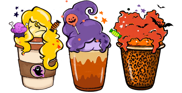 Halloween Drinks Design - Halloween Cup Wrap UV Sticker Permanent UV DTF Decal