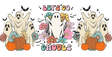 Go Ghosts Pumpkin Design - Halloween Cup Wrap UV Sticker Permanent UV DTF Decal ready2transfer