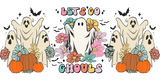 Go Ghosts Pumpkin Design - Halloween Cup Wrap UV Sticker Permanent UV DTF Decal ready2transfer