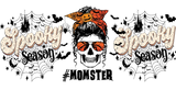 Spooky Season Monster Design - Halloween Cup Wrap UV Sticker Permanent UV DTF Decal ready2transfer