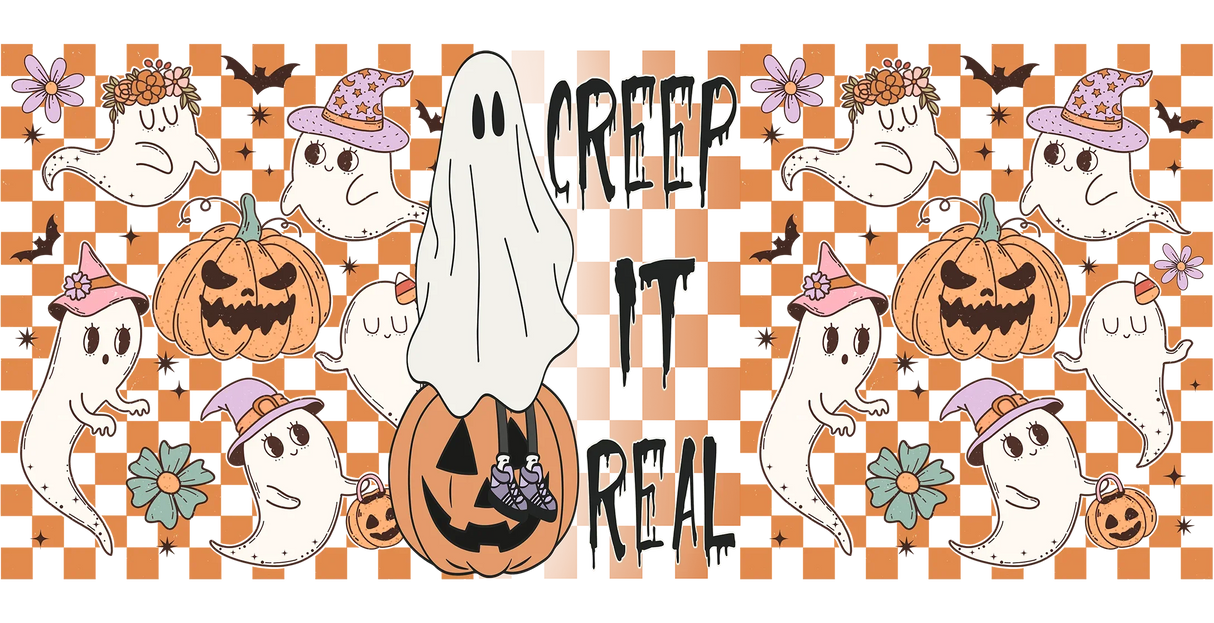Creep It Real - Halloween Cup Wrap UV Sticker Permanent UV DTF Decal ready2transfer