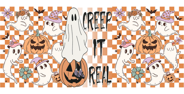 Creep It Real - Halloween Cup Wrap UV Sticker Permanent UV DTF Decal ready2transfer
