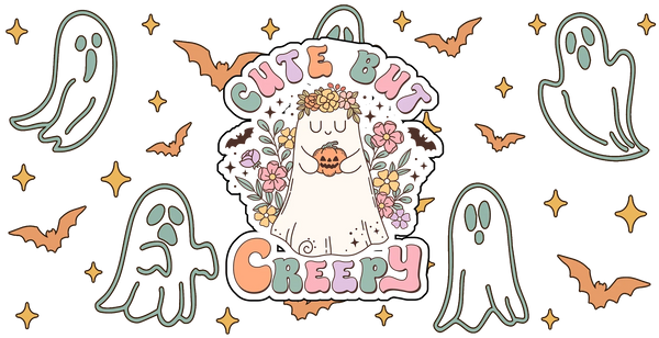 Cute But Creepy - Halloween Cup Wrap UV Sticker Permanent UV DTF Decal