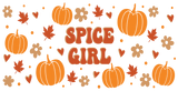 Spice Girl Pumpkin Design - Halloween Cup Wrap UV Sticker Permanent UV DTF Decal ready2transfer