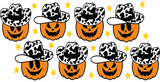 Pumpkin Cowboys - Halloween Cup Wrap UV Sticker Permanent UV DTF Decal ready2transfer