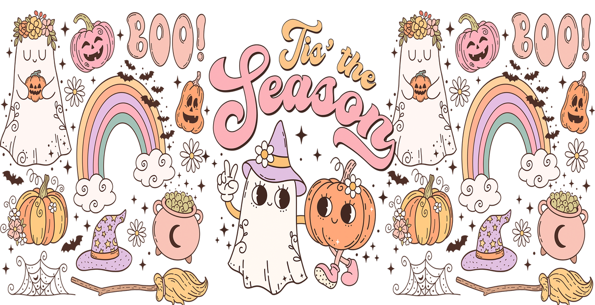 Tis' The Season - Halloween Cup Wrap UV Sticker Permanent UV DTF Decal