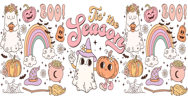 Tis' The Season - Halloween Cup Wrap UV Sticker Permanent UV DTF Decal