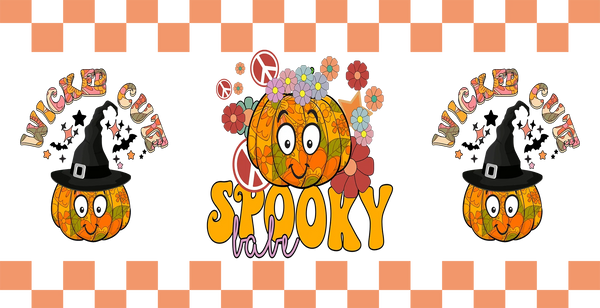 Wicked Cute Pumpkin - Halloween Cup Wrap UV Sticker Permanent UV DTF Decal