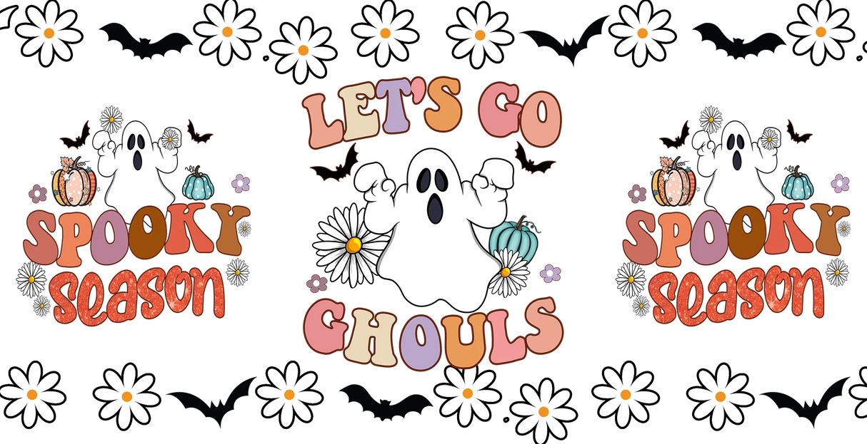 Let's Go Ghouls - Halloween Cup Wrap UV Sticker Permanent UV DTF Decal ready2transfer