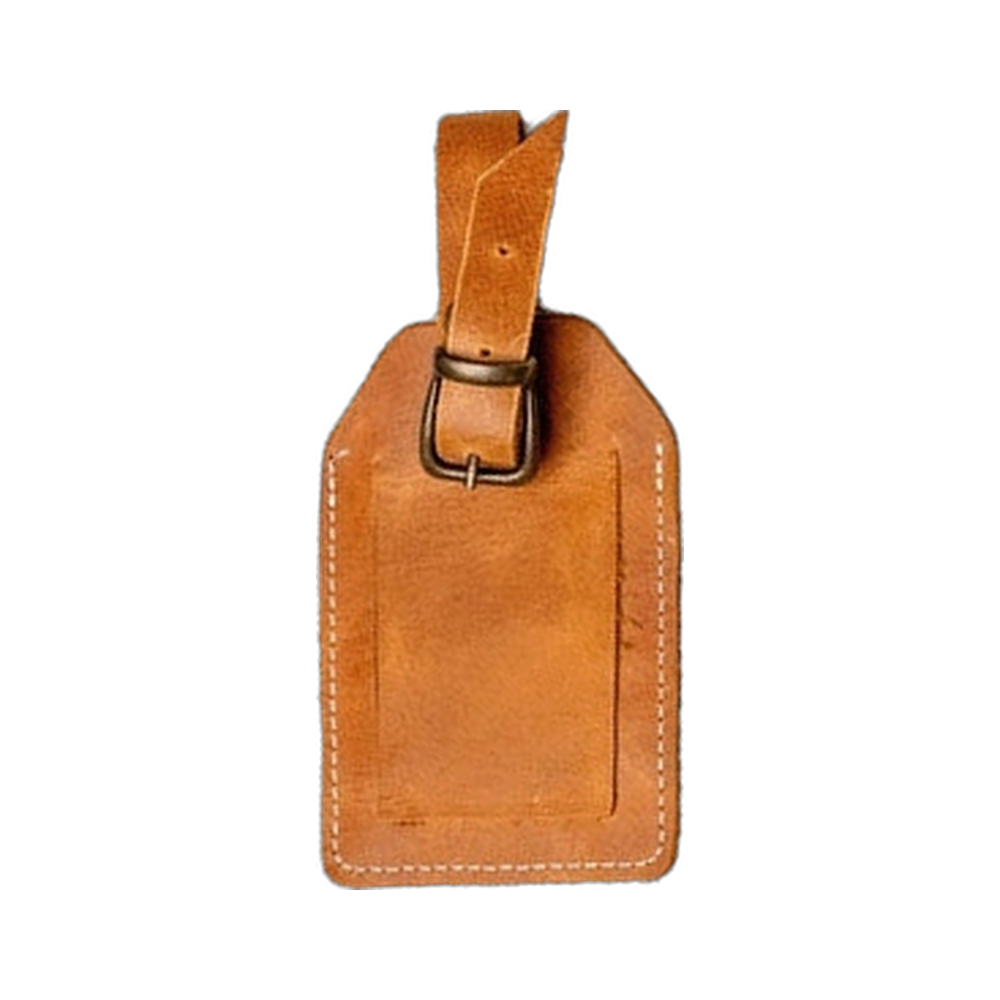 Custom Engraved Leather Luggage Tag