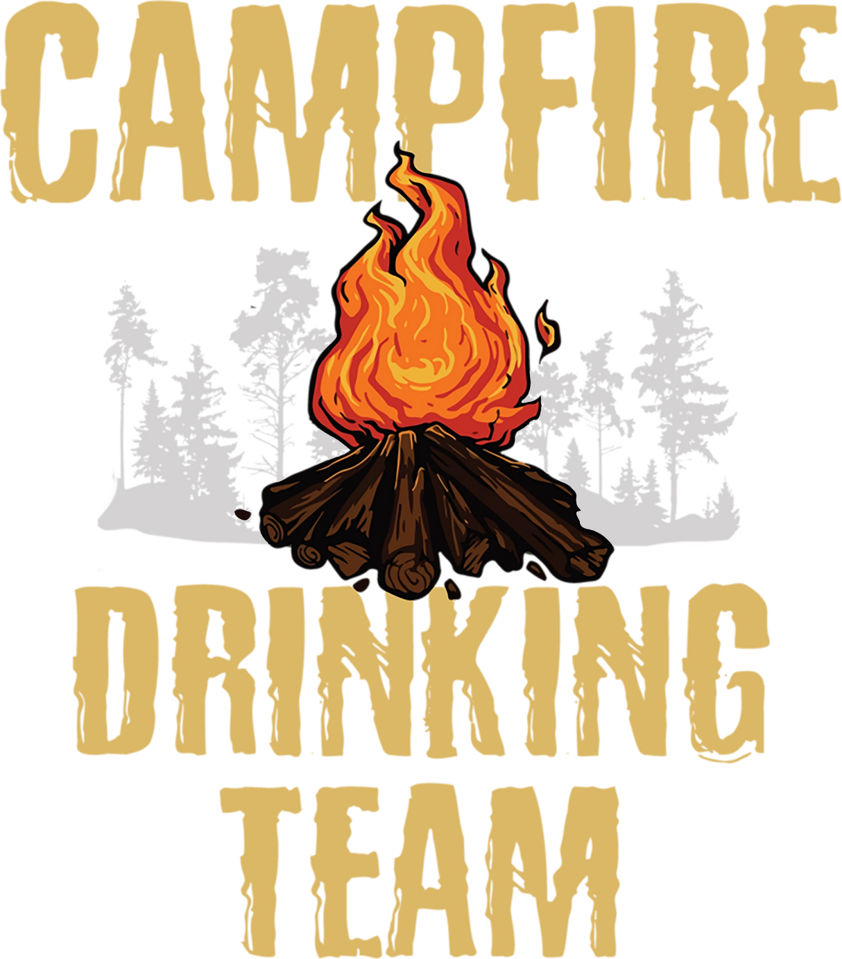 Campfire Drinking Team DTF Transfer