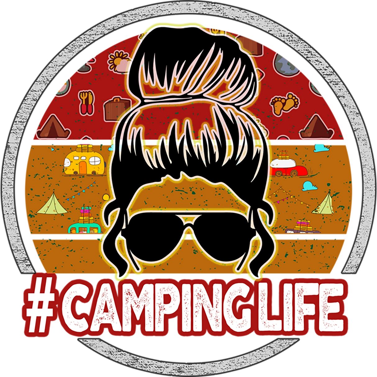 Camping Life Girl DTF Transfer