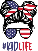 AMERICAN KIDLIFE GIRL DTF Transfer ready2transfer Koozie (3") White