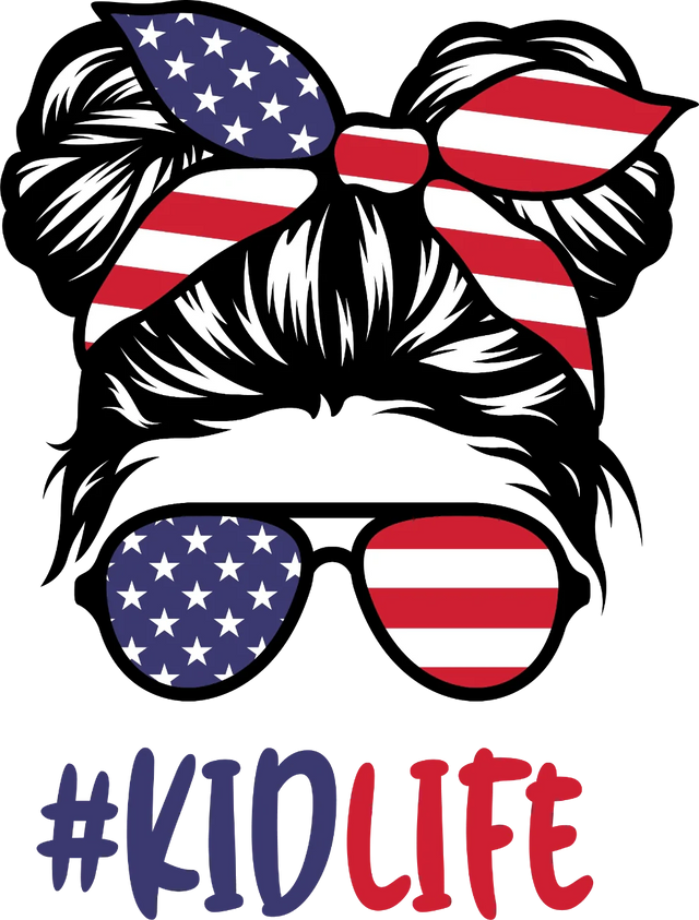 AMERICAN KIDLIFE GIRL DTF Transfer ready2transfer Koozie (3") White