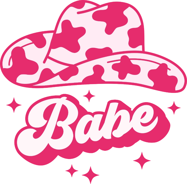 Pink Hat Babe DTF Transfer