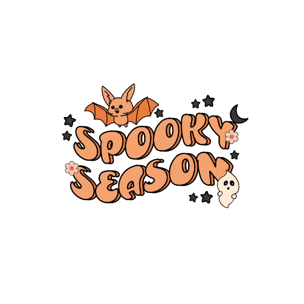 Spooky Season Orange DTF Transfer